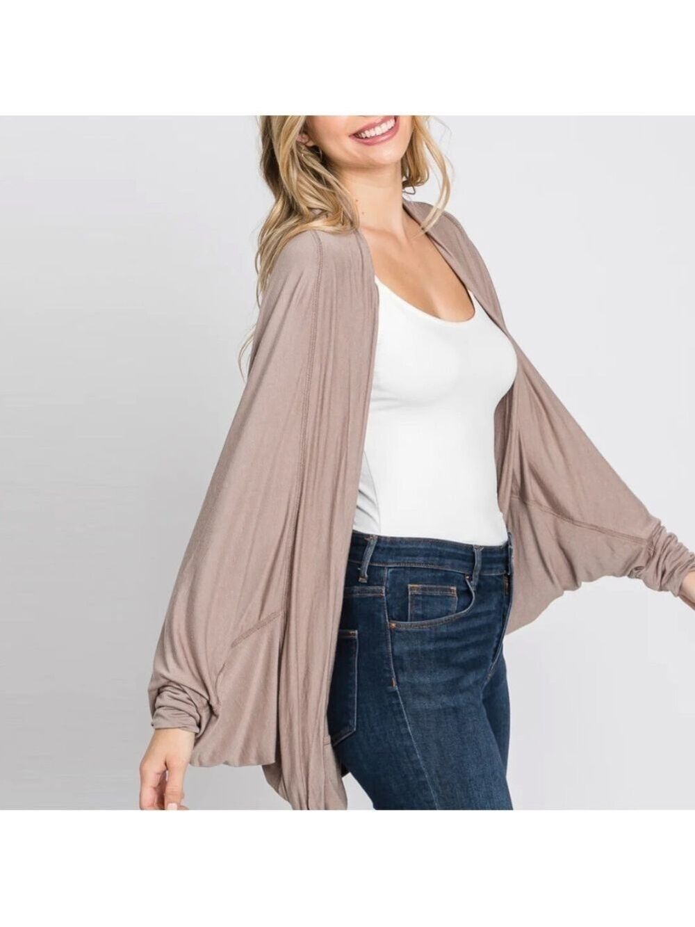 B’Leev Dolman Sleeves Circle Cardigan, Size L